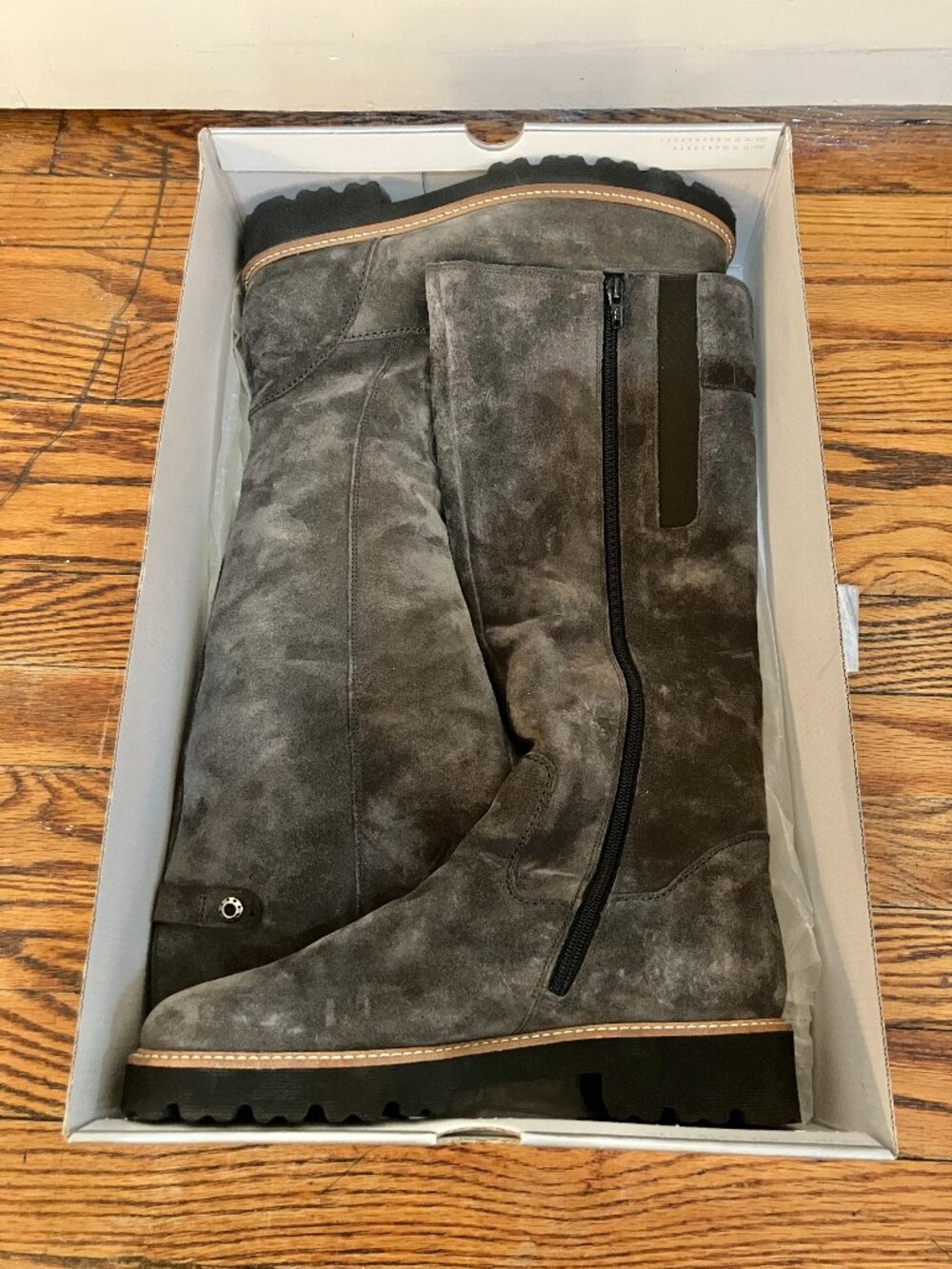 NEW IN BOX Gabor Grey Suede Knee-High Boots